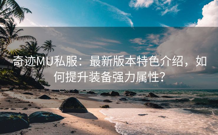 奇迹MU私服：最新版本特色介绍，如何提升装备强力属性？